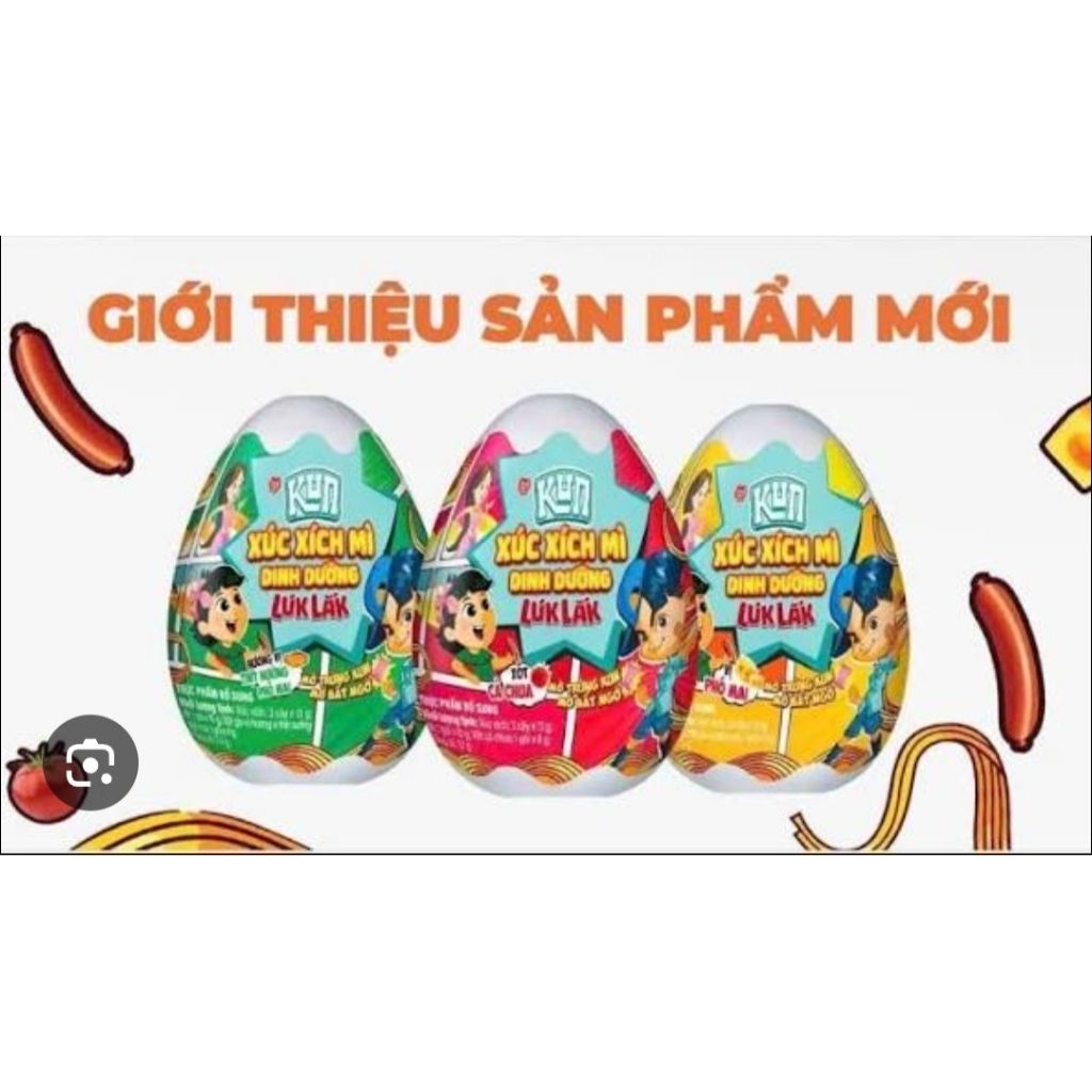 Xúc Xích Mì Dinh Dưỡng Lúc Lắc Kun Đủ Vị_53gr