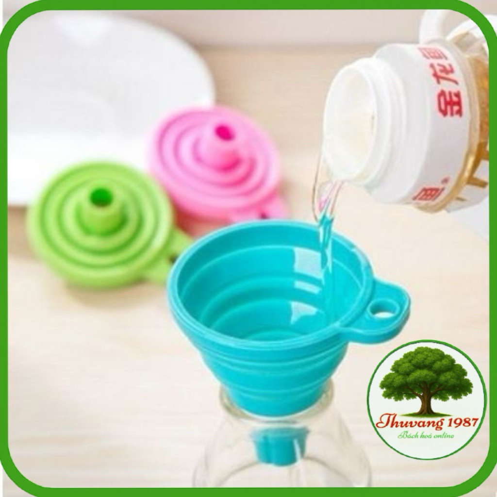 Phễu gấp gọn silicone ,phễu chiết chất lỏng tiện dụng