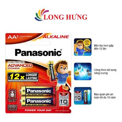 Pin kiềm Panasonic Alkaline AA LR6T (2 viên/4 viên/10 viên) - Hàng chính hãng