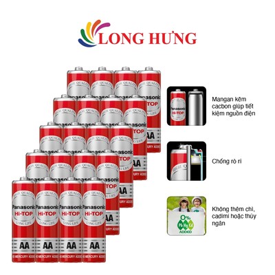 Pin than đỏ Panasonic AA R6DT/4S-V (4 viên/12 viên/20 viên) - Hàng chính hãng