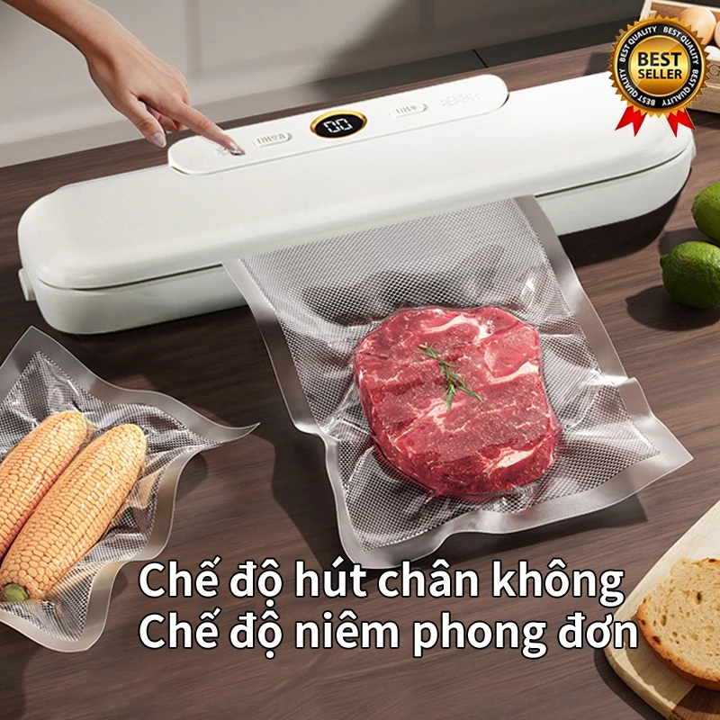 Máy Hút Chân Không Thực Phẩm UPIN Mini Cao Cấp, Bảo Quản Đồ Ăn, Tặng 10 Túi Hút Chân Không Tiện Lợi