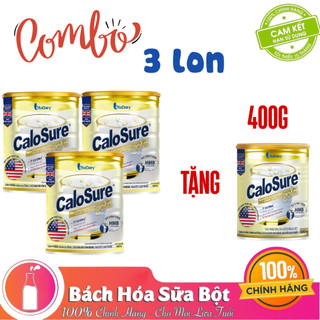   TẶNG 1 LON 400g  COMBO 3 LON Sữa Bột Calosure Gold 900g - dinh dưỡng dành cho người cao tuổi 