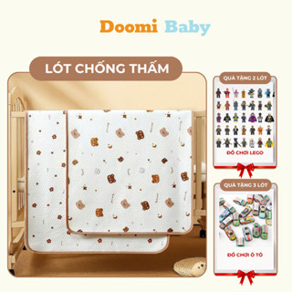 [Mẫu Mới] Tấm Lót Chống Thấm Kháng Khuẩn Chính Hãng Doomi Baby Cho Bé Mùa Hè 4 Lớp 70*50cm - HT723