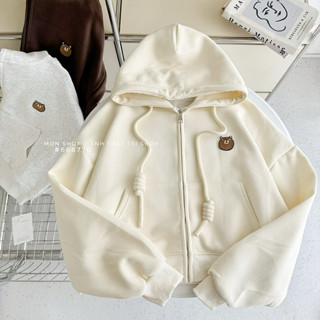 Áo khoác croptop thêu gấu dễ thương #668770