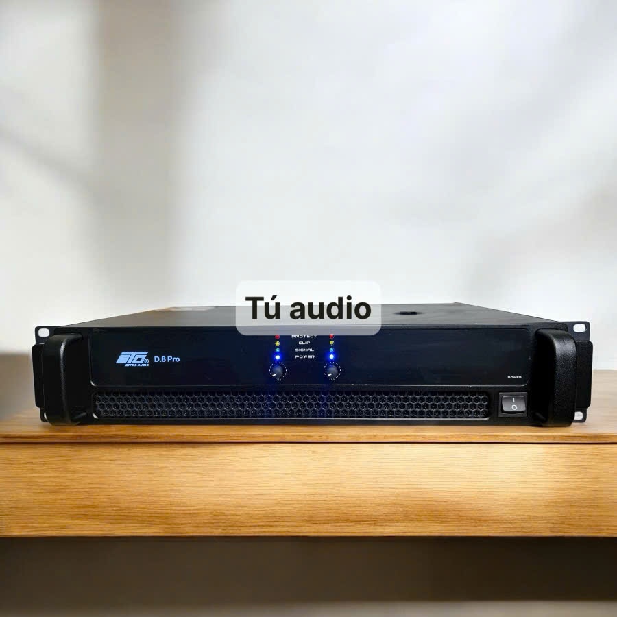 Cục đẩy công suất ETC D8 Pro 2 kênh, chuyên dụng cho karaoke, nghe nhạc, sân khấu biểu diễn