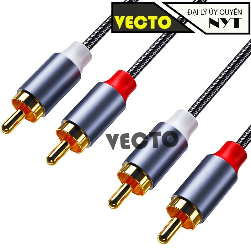 Cáp AV 2RCA Sang 2RCA HiFi Audio Cao Cấp Vecto