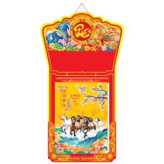  Lịch Bloc Siêu Cực Đại 2026  35x50 cm  - Bính Ngọ Tài Lộc  NH01  
