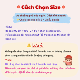 Dài Áo Phũ Nữa Người Bé / Áo Khoác Choàng Cho Bé Trai Và Gái