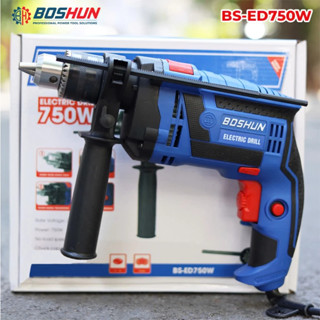 Máy Khoan Điện Có Búa BOSHUN, Công Suất 750W, Đầu Kẹp 13mm - Có Chỉnh Tốc - Motor Dây Đồng