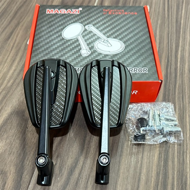 Kính chiếu hậu Magazi mẫu V1 màu carbon - 1 cặp