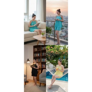 (40-95KG) SET THUN LẠNH THIẾT KẾ CỔ YẾM 2 DÂY SIÊU XINH 💖