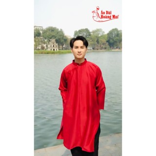 Áo dài nam cách tân ngũ thân, vải dạ xước cao cấp - Áo dài Hoàng Mai