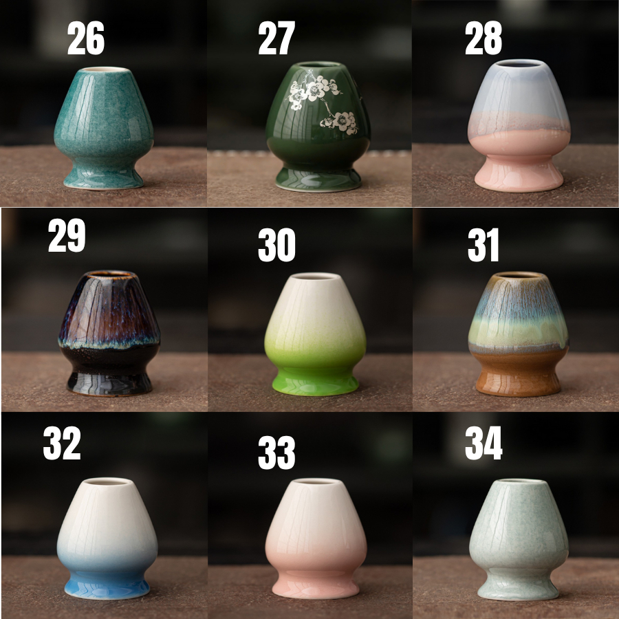 [sẵn hỏa tốc hcm] Đế gác chổi Chasen, Đế gốm matcha đỡ chổi Chasen, Giá đỡ chổi Chasen bằng gốm Chas