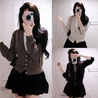 Set Áo Cardigan Nhiều Khuy Kèm Áo Ba Lỗ Mềm Mịn Lani, Áo Khoác Nữ Mix Áo Trong Trẻ Trung Năng Động ST162