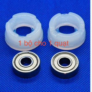 Bộ sản phẩm chế quạt ( 2 sơmi + 2 vòng bi ) 608z Nhật bãi mới 99% bao êm