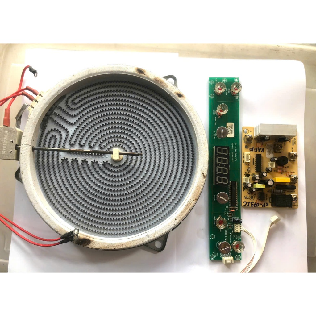 Tháo bếp điện đôi Kaff KF-073IC bán: mâm nhiệt-mâm từ- bảng khiển+ mạch công suất . Hàng đã qua sử d