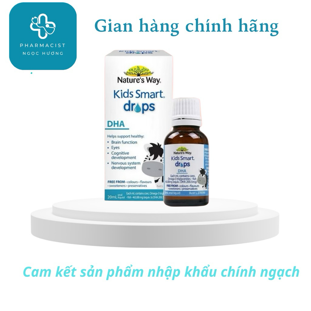 DHA Drops Nature's Way Kids Smart Drops Siro Thông Minh Bổ Sung DHA EPA, Hỗ Trợ Bổ Não Và Mắt Cho Bé