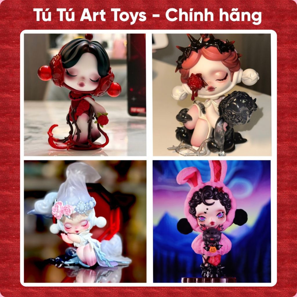 [Chính hãng + Sẵn] SKULLPANDA vỉ Valentine, Halloween