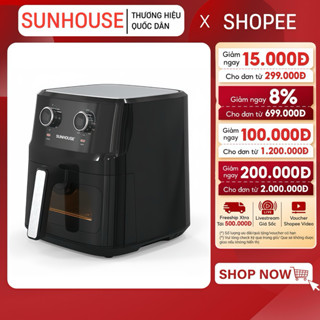 NỒI CHIÊN KHÔNG DẦU SUNHOUSE SHD4030 - Dung tích 6.5L | Phù hợp chiên gà nguyên con | BH 12 tháng