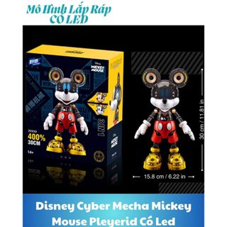  Mô Hình Lắp Ráp Disney Mecha Robot Cyber Mecha Mickey Mouse Pleyerid Có Led 