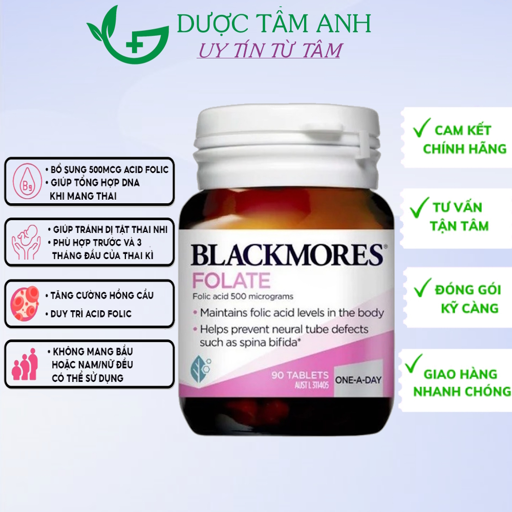 Viên Uống Blackmores Folate 500mcg 90 Viên