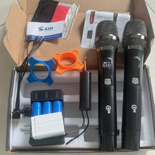 MIC KHÔNG DÂY ĐA NĂNG KIM LOẠI Mic SAM 2025 có tăng chỉnh âm lượng chống hú cực tốt [ màu đen]