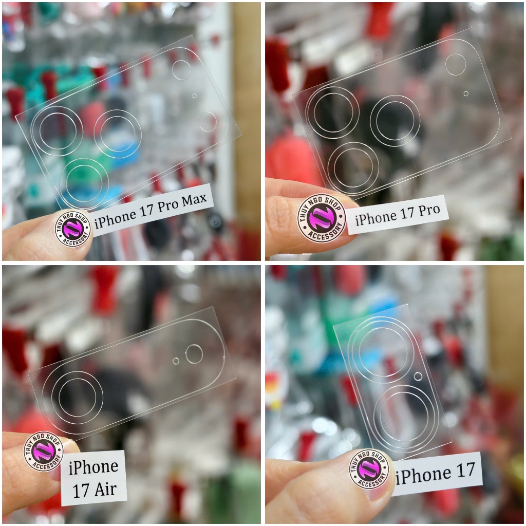 Dán nền cụm camera trong suốt siêu mỏng iPhone 17 Pro Max - iPhone 17 Pro - iPhone 17 Air - iPhone 1