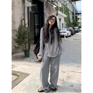 Áo pull giấy mỏng kiểu đan dây lưng  dáng thụng oversize