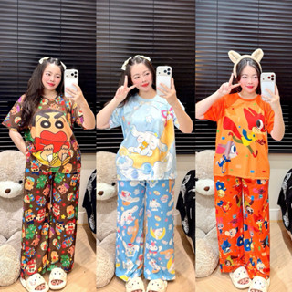 ĐỒ BỘ MẶC NHÀ TAY NGẮN CỔ TRÒN QUẦN  DÀI ( THUN TĂM LẠNH  )