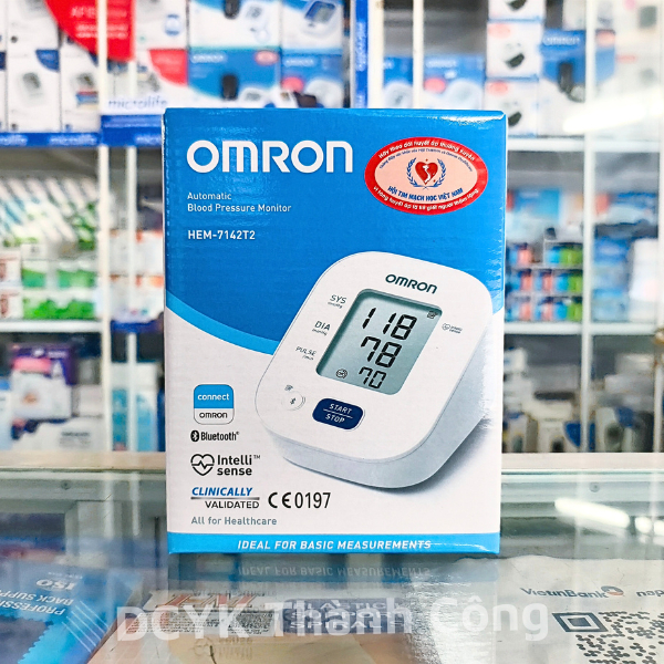 Máy đo huyết áp điện tử Omron HEM-7142T2 kết nối Bluetooth [Chính Hãng BH 5 Năm]