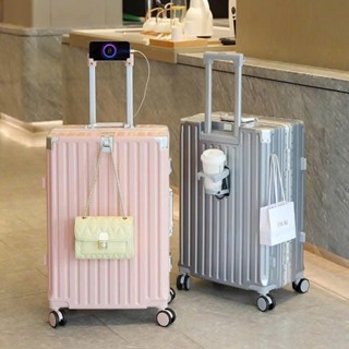 Vali du lịch Khung Nhôm Cao Cấp 20/24/28 Inch –Lót kín 2 mặt - Bánh Xe 360, Cổng Sạc USB, Chống Va Đập, Chống Trộm