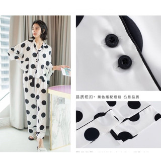Bộ Lụa Phi Pyjama Mặc Nhà Hàng Xịn