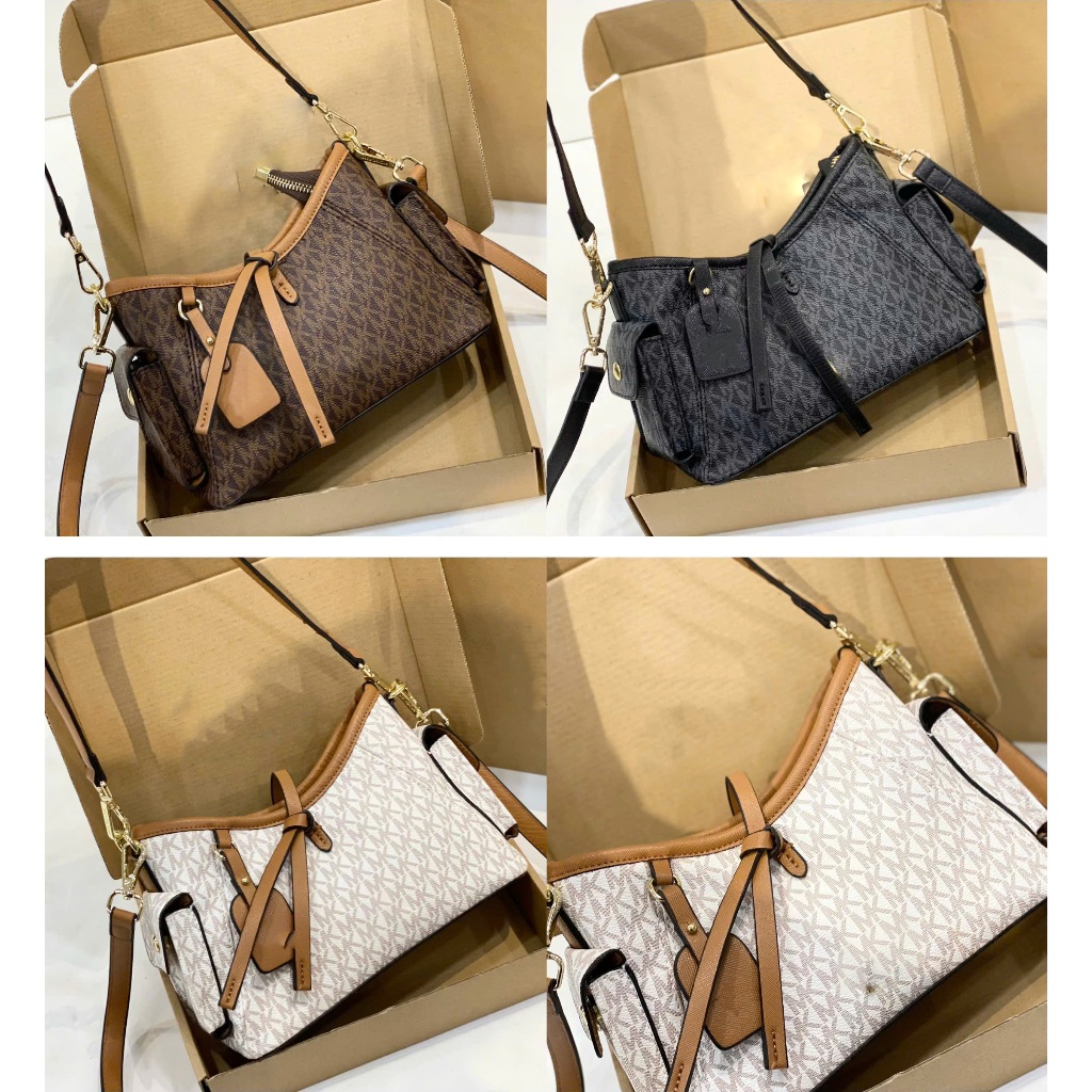 Túi kẹp nách + đeo chéo họa tiết MK thời trang thanh lịch full box đủ màu HC