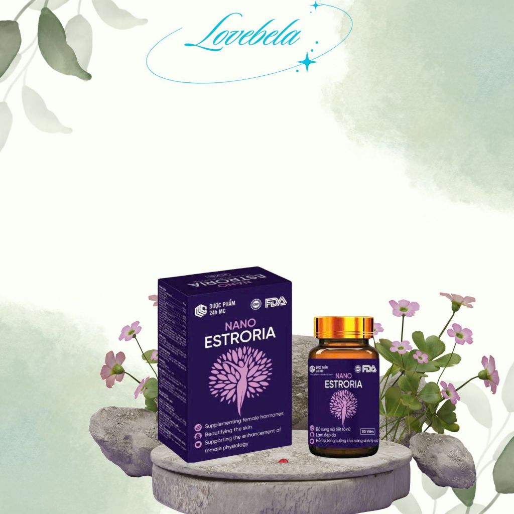 Viên uống collagen Nano Estroria trẻ hoá da trắng da chống lão hoá giảm nếp nhăn mờ nám tàn nhang cam kết hiệu quả