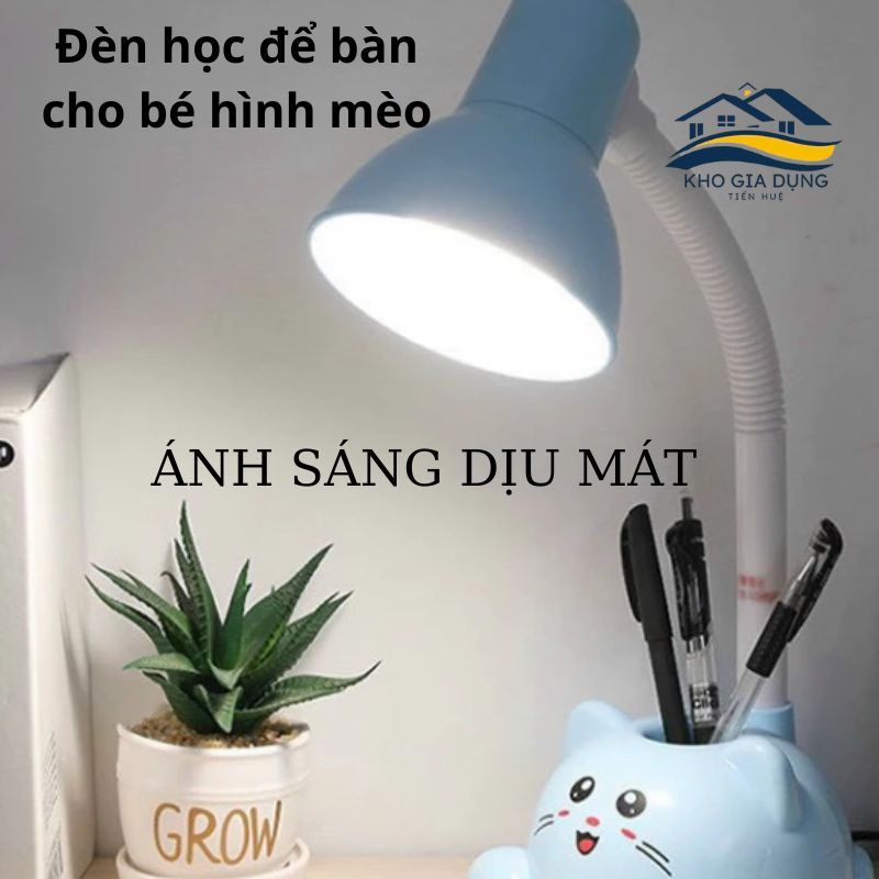 Đèn học để bàn TUIDO Đèn để bàn học cho bé mẫu mới hình con mèo xinh