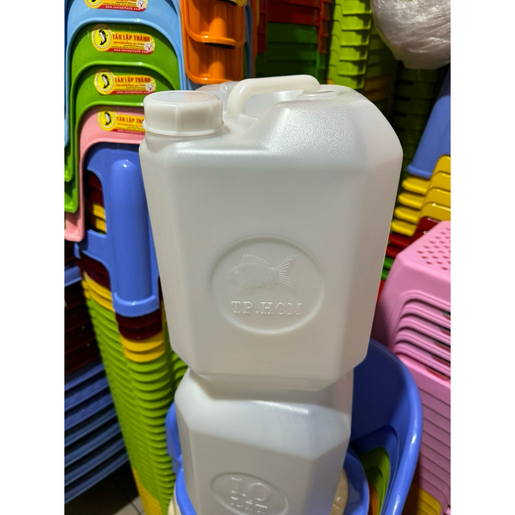 Can nhựa vuông 10 lít cá , can 10 lít vuông , can nhựa vuông 10 lít