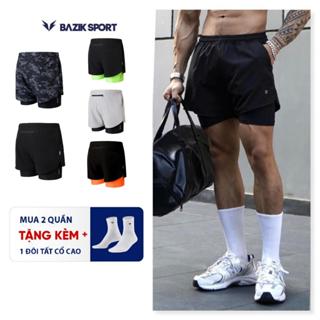 Quần Short 2 lớp Nam BAZIK Speed Up 2 in 1 Thoáng Khí Thấm Hút Mồ Hôi Và Khô Nhanh, Thoải Mái Vận Động, Chạy Bộ, Tập Gym