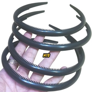 Combo 5 cái Bờm cài tóc trơn có răng giữ chắc tóc (bản 1.2cm)