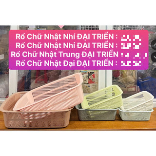   Combo 10 cái  Rổ chữ nhật rổ vuông đựng đồ đa năng màu pastel hàng đẹp nhựa Đại Triển 