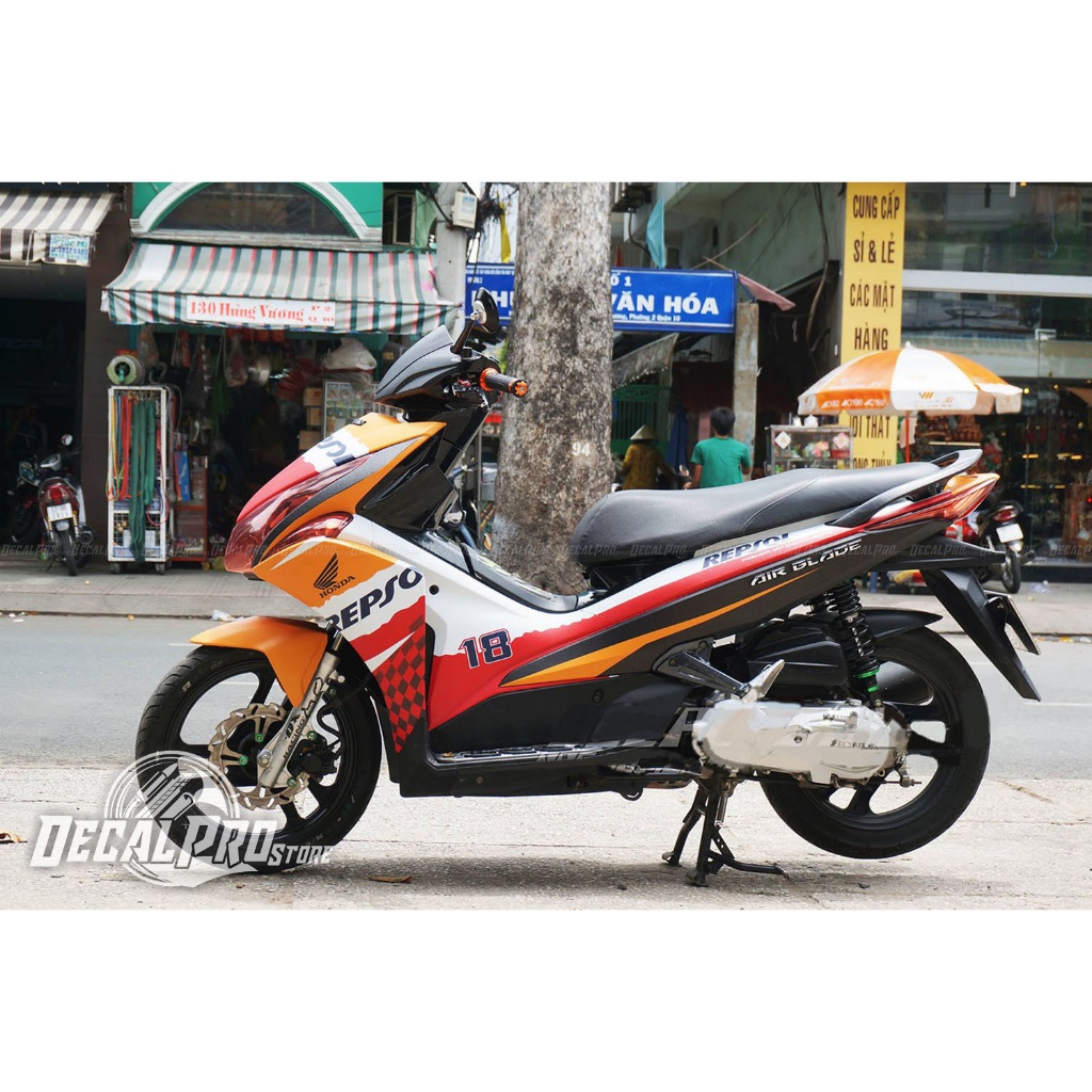 [Tem chuẩn xịn] - Tem trùm xe Air Blade 2011 ~ 2012 Repsol