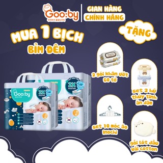 (Combo quà) Tã/bỉm Gooby Premium - Bỉm đêm siêu mỏng mềm mại, chống tràn đủ size cho bé 4-30KG
