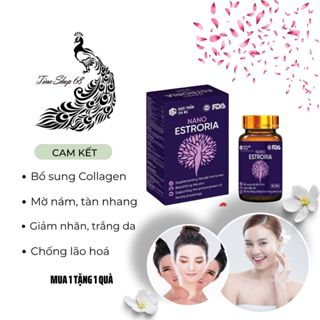 Viên uống collagen Nano Estroria trẻ hoá da trắng da chống lão hoá giảm nếp nhăn mờ nám tàn nhang