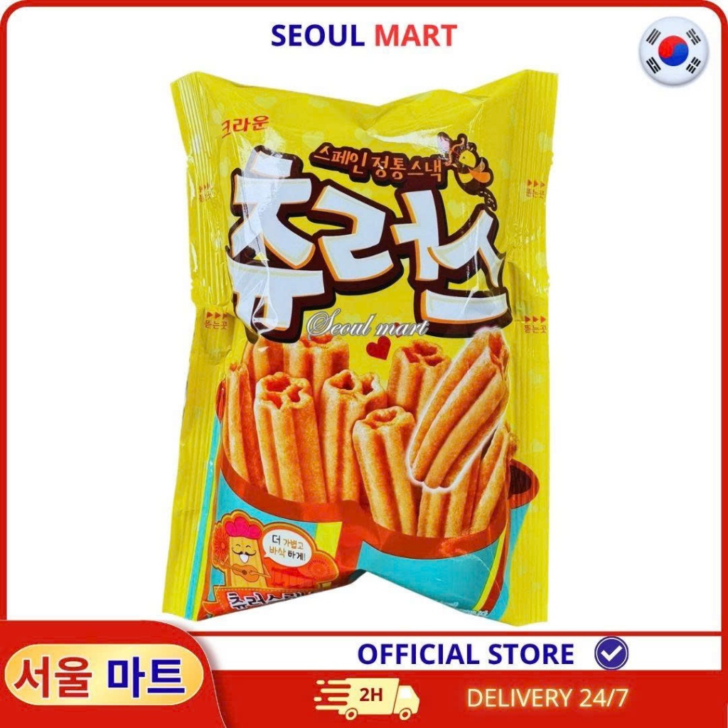 Bánh Snack Churros Vị Quế Crown – Gói 84g | SEOUL MART