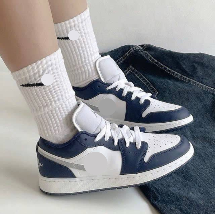 Giày Nike Air Jordan 1 Low 'NAVY' hottrend, Giày Sneaker cổ thấp đủ size nam nữ đủ bill box.