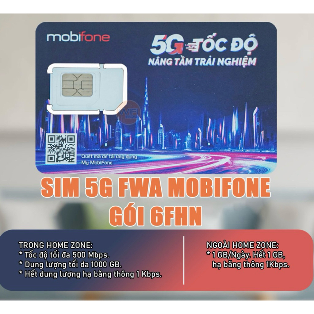 sim 5G mobifone 1000gb/ tháng