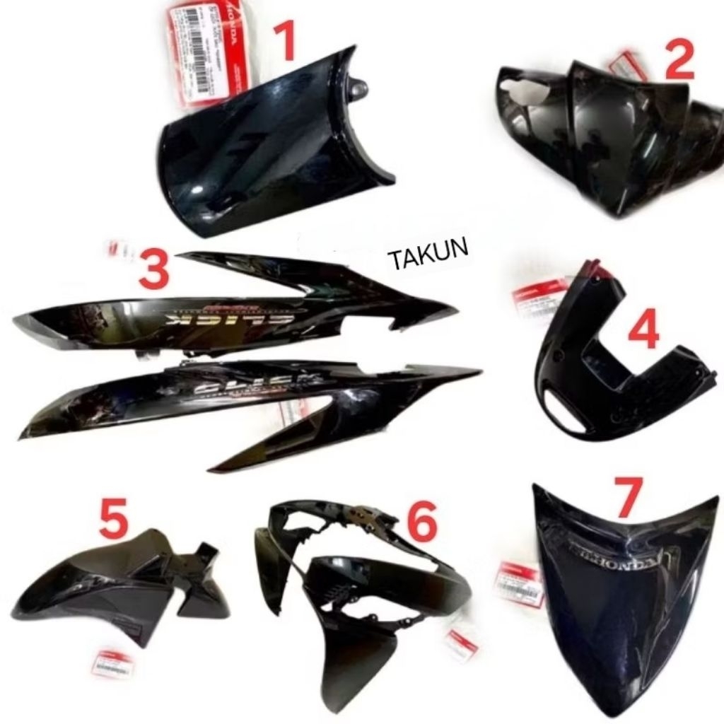 Combo dàn áo nhựa nhám + bững đen CLICK 110... zin Honda