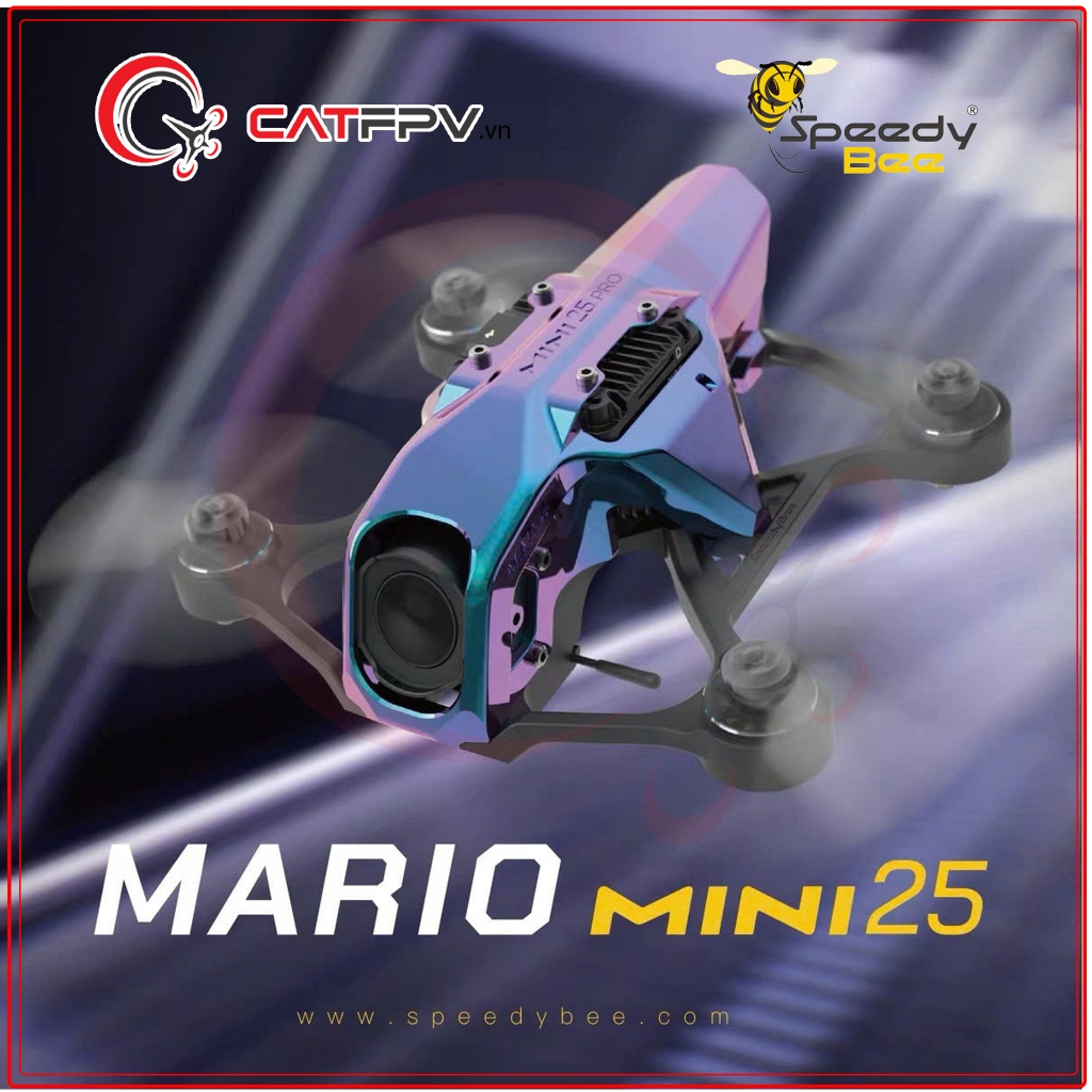 Speedybee Mario mini 25 -PNP ELRS_ Canoby màu trắng ( Không bao gồm Cam và VTX)