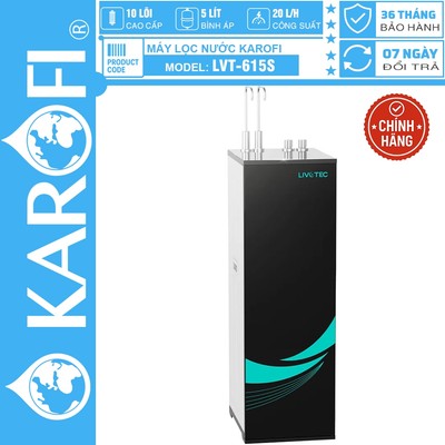 [CHÍNH HÃNG 100%] Máy Lọc Nước Nóng Nguội Karofi Livotec 615S 10 Lõi 2 Chức Năng Nóng Nguội Bảo Hành 36 Tháng