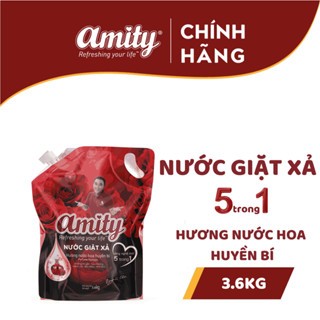 Nước giặt xả AMITY 5 trong 1 Túi 2kg, Túi 3.6kg, Túi 4,2kg tặng kèm 1 chai nước rửa chén 400g