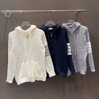  Áo khoác hoodie zip nam nữ PB vải len dệt sợi vặn thừng phối 4 sọc kẻ tay dày dặn basic boy phố HZ89P 